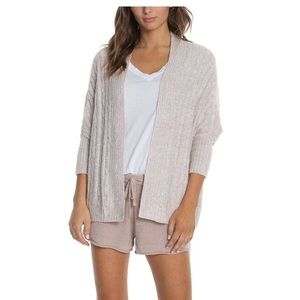 Barefoot Dreams Women's Cardigan in Light Beige.